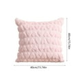 thumbnail image 3 of Wooowa Valentine's Day Plush Quilted Heart Pillow Cover - 15.7"x15.7" 3D Decorative Cushion Case for Home Sofa Bedroom Holiday Accents, 3 of 6