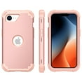 thumbnail image 3 of Decase Compatible with Apple iPhone 16e Phone Case,Shockproof Three Layer Heavy Duty Soft Silicone Rubber Bumper+Hard Plastic Hybrid Protective Case for iPhone 16e,Rosegold, 3 of 7