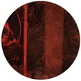 thumbnail image 2 of Grey, Jace 20x20 Black Ornate Wood Framed with Double Matting Museum Art Print Titled - Red Shade Floral Circle, 2 of 4