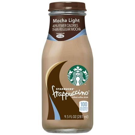 (24 Bottles) Starbucks Frappuccino Coffee Drink, Mocha Light, 9.5 Fl