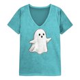thumbnail image 4 of Bovemsi Business Casual Tops for Women Cute V‑Neck Halloween‑Themed Graphic Prints Fashion Outfits Clothes L, 4 of 4