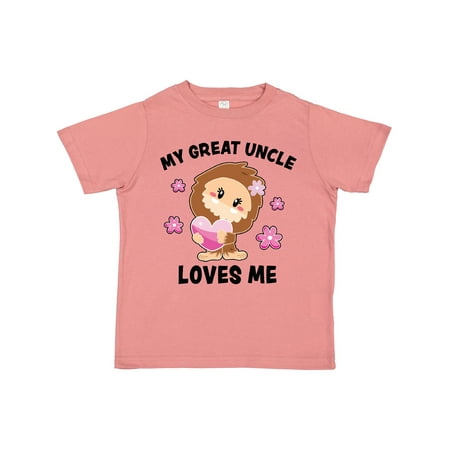 

Inktastic My Great Uncle Loves Me with Bigfoot Gift Toddler Toddler Girl T-Shirt