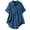 Blue-06, variant on Women's 1X-4X Button Down Shirt Short Sleeve Collared Loose Fit Tunic Blouse Casual Pocket Top