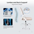 thumbnail image 4 of Ergonomic Computer Standing Desk Chair, Mid-Back Mesh Rolling Office Drafting Chair with Lumbar Support and Footrest Ring, 4 of 9