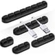 thumbnail image 1 of Black Cable Holder Clips, 5-Pack Cable Management Cord Organizer Clips Silicone Self Adhesive for Desktop USB Charging Cable Nightstand Power Cord Mou, 1 of 5