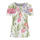 thumbnail image 5 of ICHUANYI Clearance Women's Summer V-Neck Print Casual Loose Top Short Sleeve Button Blouses Tops(Green, L) ICHUANYI WER2023081505913, 5 of 5