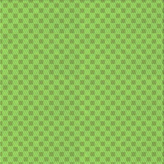 Ahgly Company Indoor Square Patterned Alien Green Area Rugs, 8' Square