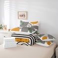 thumbnail image 4 of YST Modern 7-Piece Abstract Art Comforter Set, Orange Black White Geometric Bedding, Full Size, 4 of 4