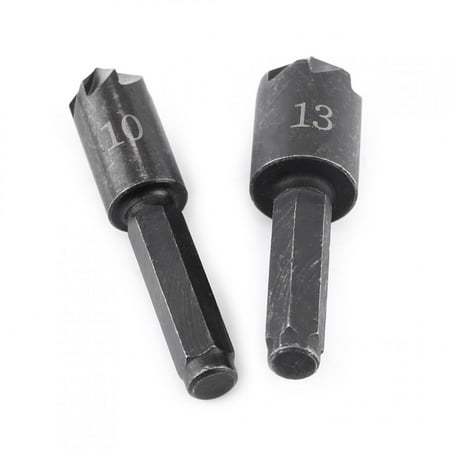 

2pcs 7 Flute 82 Degrees 1/4 Hex Shank High Carbon Steel Countersink Cutter Bits