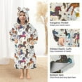 thumbnail image 3 of FORMRS Wearable Blanket Hoodie with Sleeves for Kids Cozy Flannel Sweatshirt, Rainbow Stars Pattern, 3 of 7