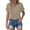 Khaki #009, variant on Button Down Shirts for Women Short Sleeve Summer Lightweight Shirt Casual Breathable Beach Vacation Tops with Pocket, M