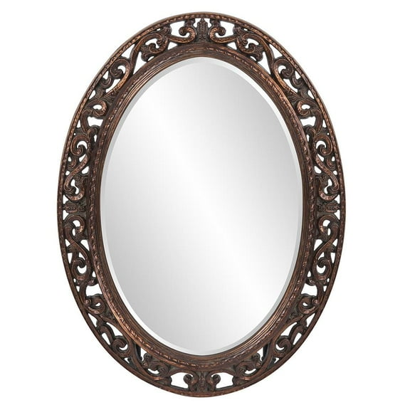 Tyler Dillon Grizzly Ridge Antique Bronze Scrollwork Oval Wall Mirror - A/N