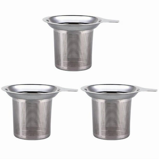 3X de Acero Inoxidable Reutilizable Infusor de Té Colador de Té Tetera Filtro