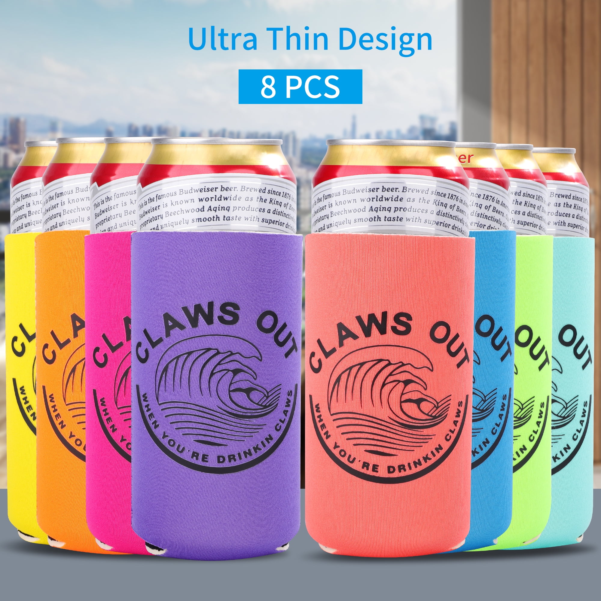 Ultra 10 Slim Can Mixed Pack Beer Koozie Sleeve Insulator Seltzer White Claw 
