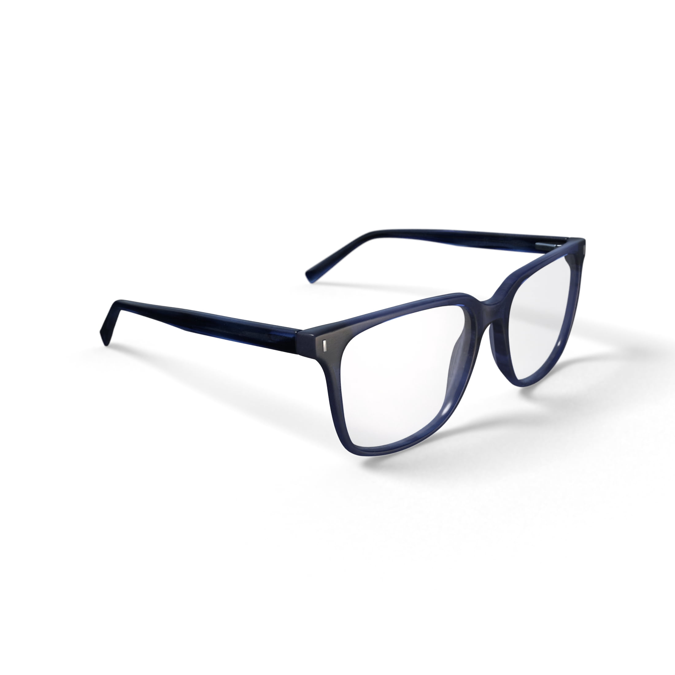 Walmart Men's Clark Rectangular Prescription Eyeglasses with Case, Navy Blue