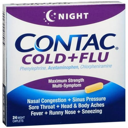 Contac froide + grippe Caplets Force maximale 24 ch (Lot de 4)