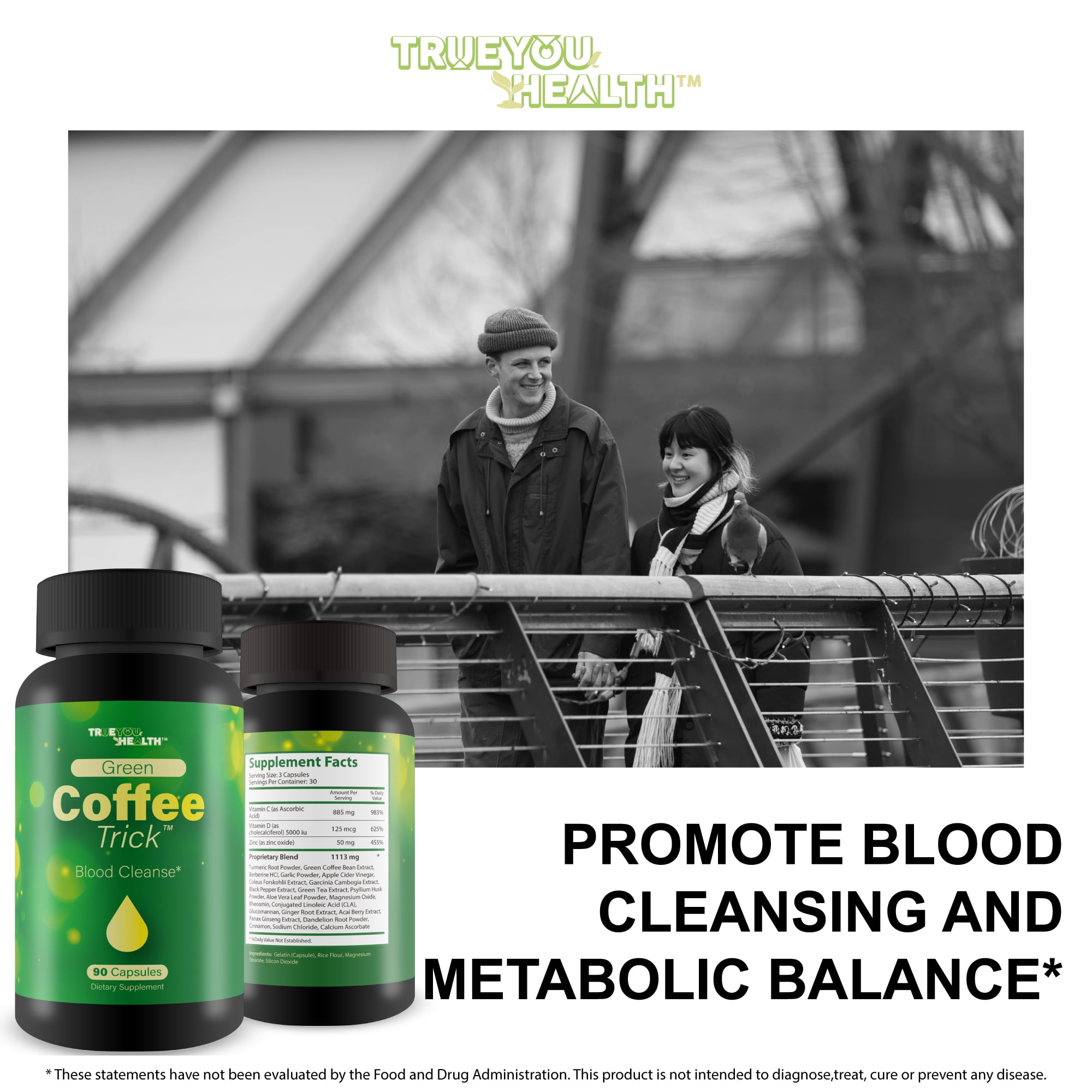 Green Coffee Trick Detox Cleanse - Green Coffee Bean Extract, Turmeric, Green Tea Extract, Garcinia Cambogia Extract & More - Supercharge Your Gut with This Herbal Colon Cleanse, Meta Balance Support