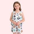 thumbnail image 2 of WRKEKC Girls 2 Piece Outfits Thin Cotton Set Sleeveless Vest Top Shorts Homewear Soft Breathable Daily Wear 2-10 Years, 2 of 5