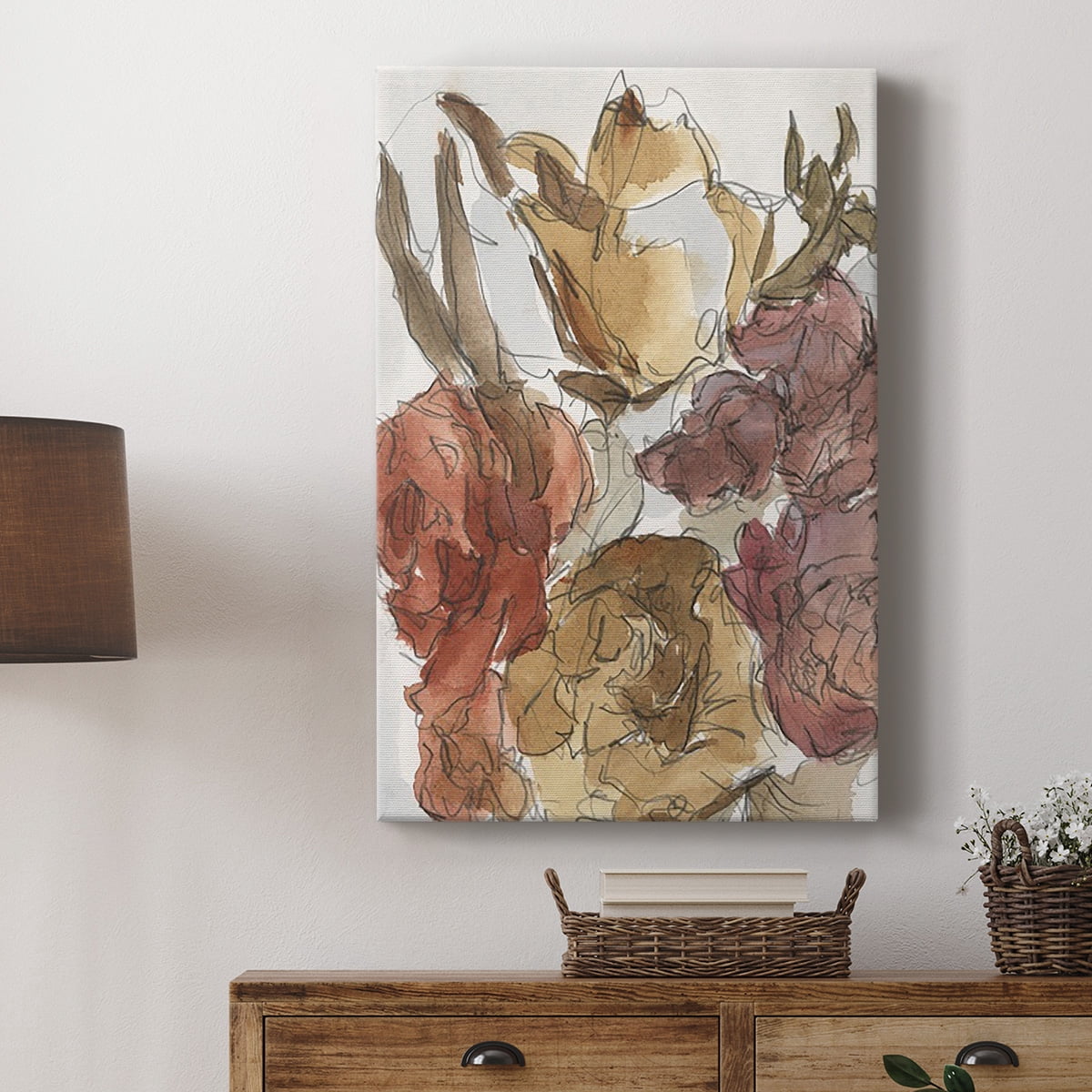 Cropped Floral Arrangement I Premium Gallery Wrapped Canvas - Ready to Hang