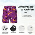 thumbnail image 3 of Naloa Halloween2 Print Men Swim Trunks with Compression Liner ,Board Shorts,Men's Swim Shorts with Drawstring and Elastic Waistband-3X-Large, 3 of 6