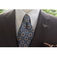 thumbnail image 4 of Yongchuantie 3.15-inch men's high-quality blue flower pattern formal business banquet Tie, 4 of 6