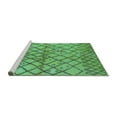 thumbnail image 2 of Ahgly Company Machine Washable Indoor Rectangle Oriental Turquoise Blue Industrial Area Rugs, 7' x 9', 2 of 4