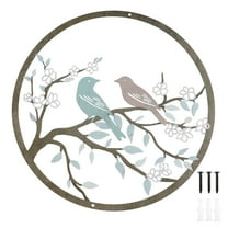 WSNIJFU Metal Bird Wall Decor Wall Sculpture Art Decorations Bird on Tree Branch Wall Decoration for Living Room Bedroom Dining Room Garden