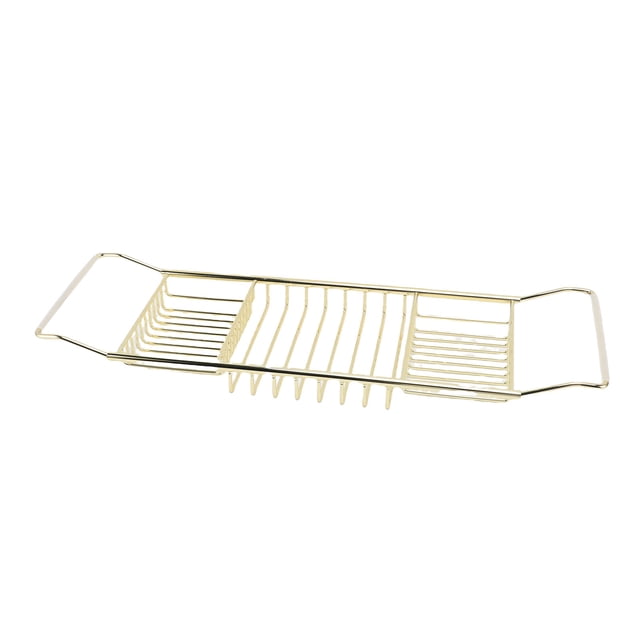 Plateau de Douche Extensible pour Baignoire, Conception à Longueur Réglable Design Moderne et Élégant Plateau Panier pour Baignoire en Acier Inoxydable pour Accessoires de Salle de Bain