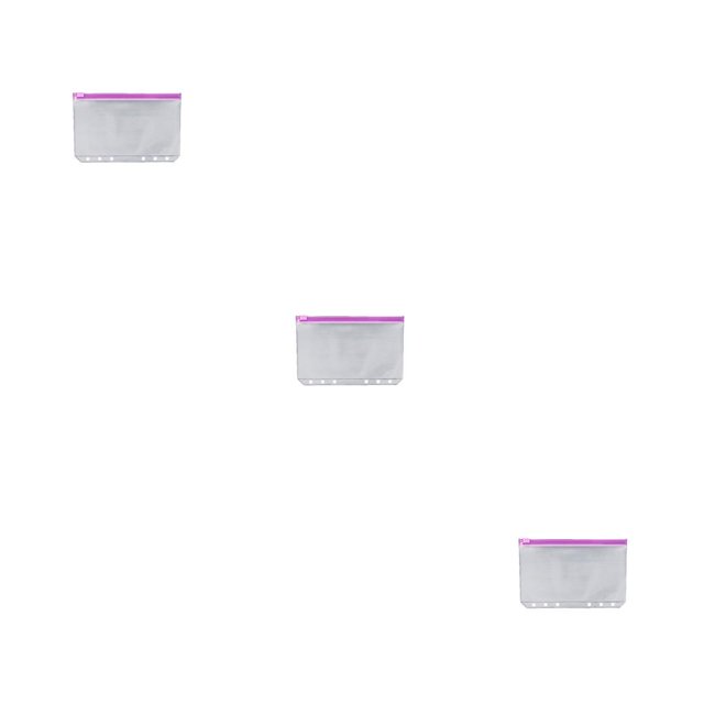Tholdsy 10 piezas Contenedor de bolsa con cremallera Conveniente Bolsa de documentos de PVC Bolsa de retención de documentos Contenedores de A6 Púrpura 3Conjunto