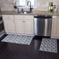 thumbnail image 2 of Non Skid Washable Kitchen Mat & Rugs Set of 2 - Ultra-Thin Lattice Area Rugs - Multipurpose Set of 44 x 24 and 31.5 x 20 Inches Floor Mats, 2 of 7