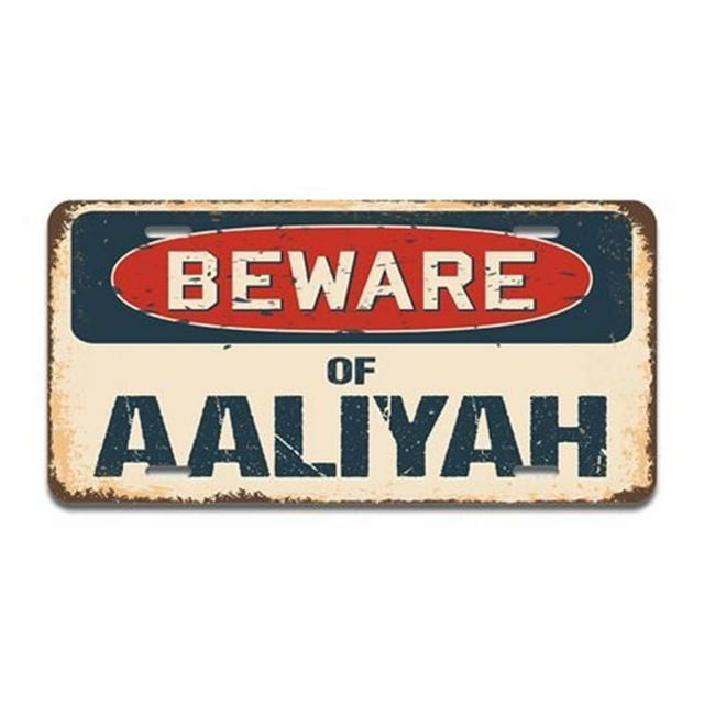 SignMission A-LP-04-01 Plaque d'Immatriculation en Aluminium - Attention à Aliyah