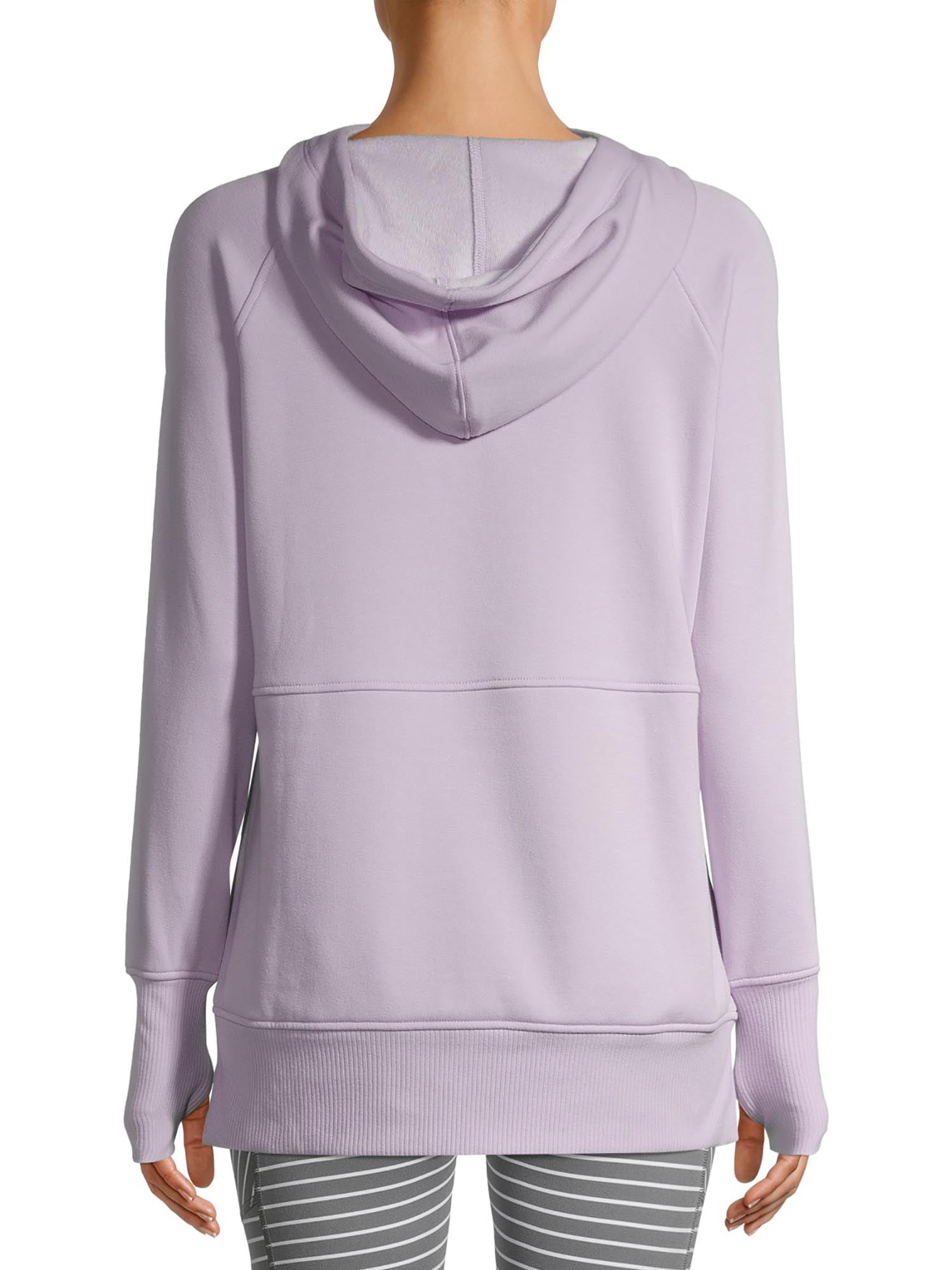 athletic works women's athleisure plush moletom com capuz