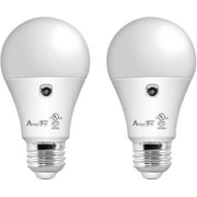 Dusk to Dawn Light Bulb- 2 Pack, A19 LED Sensor Light Bulbs; UL Listed, Automatic On/Off, 800 Lumen, 10W(60 Watt Equivalent), E26 Base, Indoor/Outdoor Lighting Bulb (5000K Daylight)