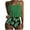 Green Palm Leaf, variant on QIUOMBBP Women's Peplum Tankini Swimsuit, Adjustable Straps Top with High Waisted Floral Print Bottoms, Plus Size Bathing Suit for Beach and Pool Green Palm Leaf XXXL
