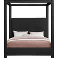 thumbnail image 3 of Pemberly Row Modern / Contemporary Black Boucle Fabric King Bed, 3 of 6