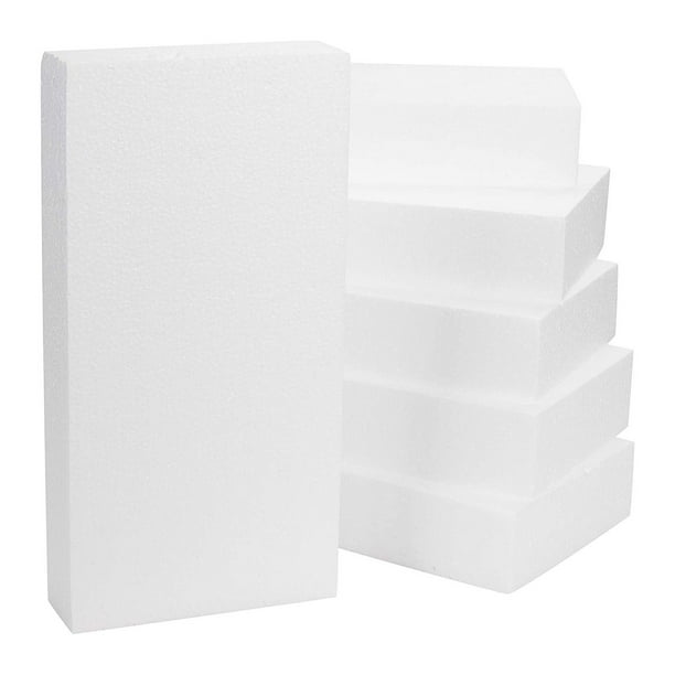 6 Pack Rectangle Foam Blocks for Crafts, Floral Arrangements, DIY