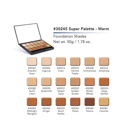 Graftobian HD Glamour Creme Palette - Warm Super Palette