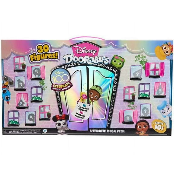 Disney Doorables | Series 10 Ultimate MEGA Peek 30-Figure Playset (Celebrate 100 Years of Wonder!)