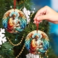 thumbnail image 1 of Adornos navideños, adornos navideños, decoración de belén, árbol de Navidad de madera, decoración de coche, regalos religiosos sagrados, belén, decoración navideña, regalos, colgante de Jesús, 1 of 9