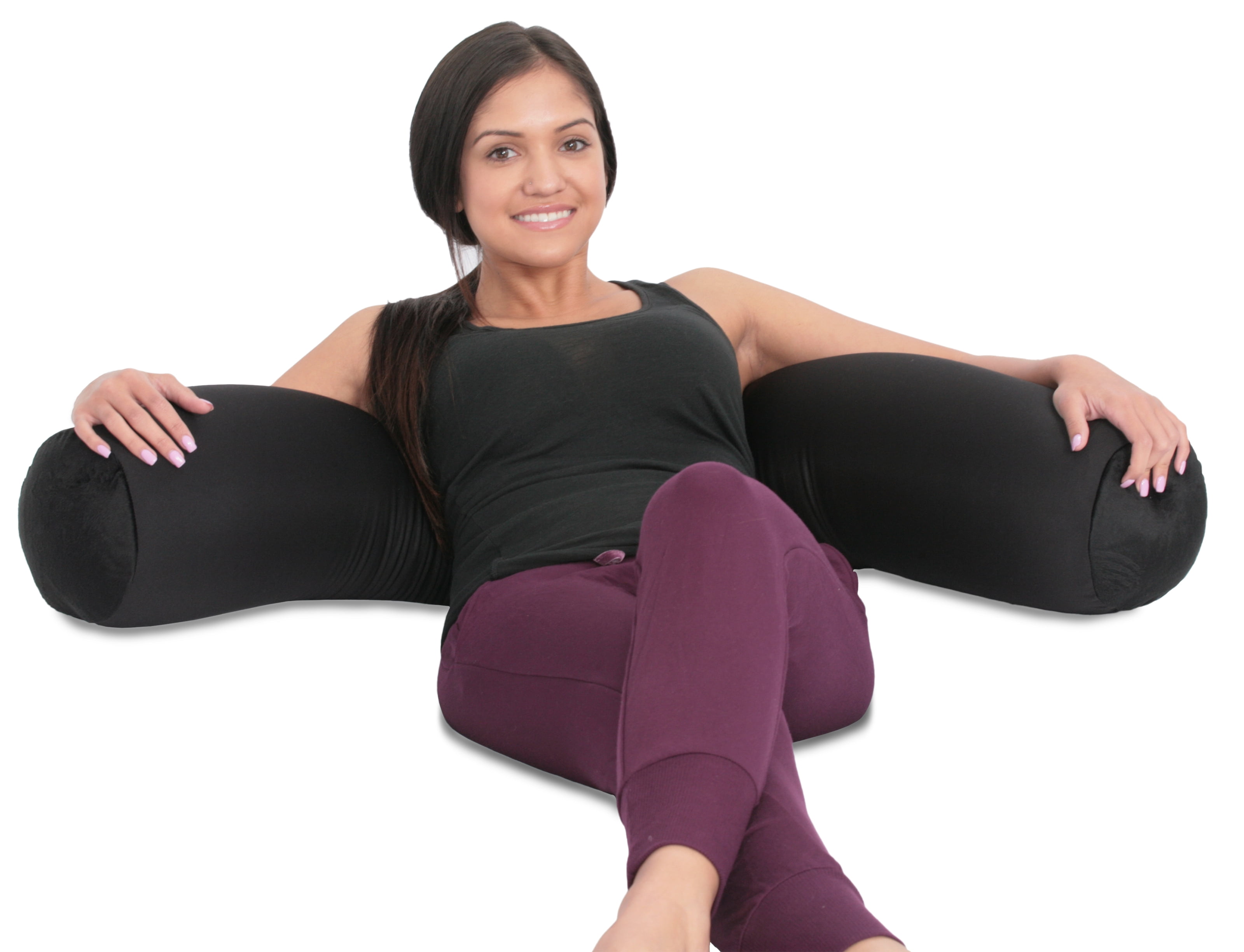 Mooshi Squishy Microbead Body Pillow - Hypoallergenic Bean Bag Pillow - Fun Bubbly Colors - Body Pillow, Black