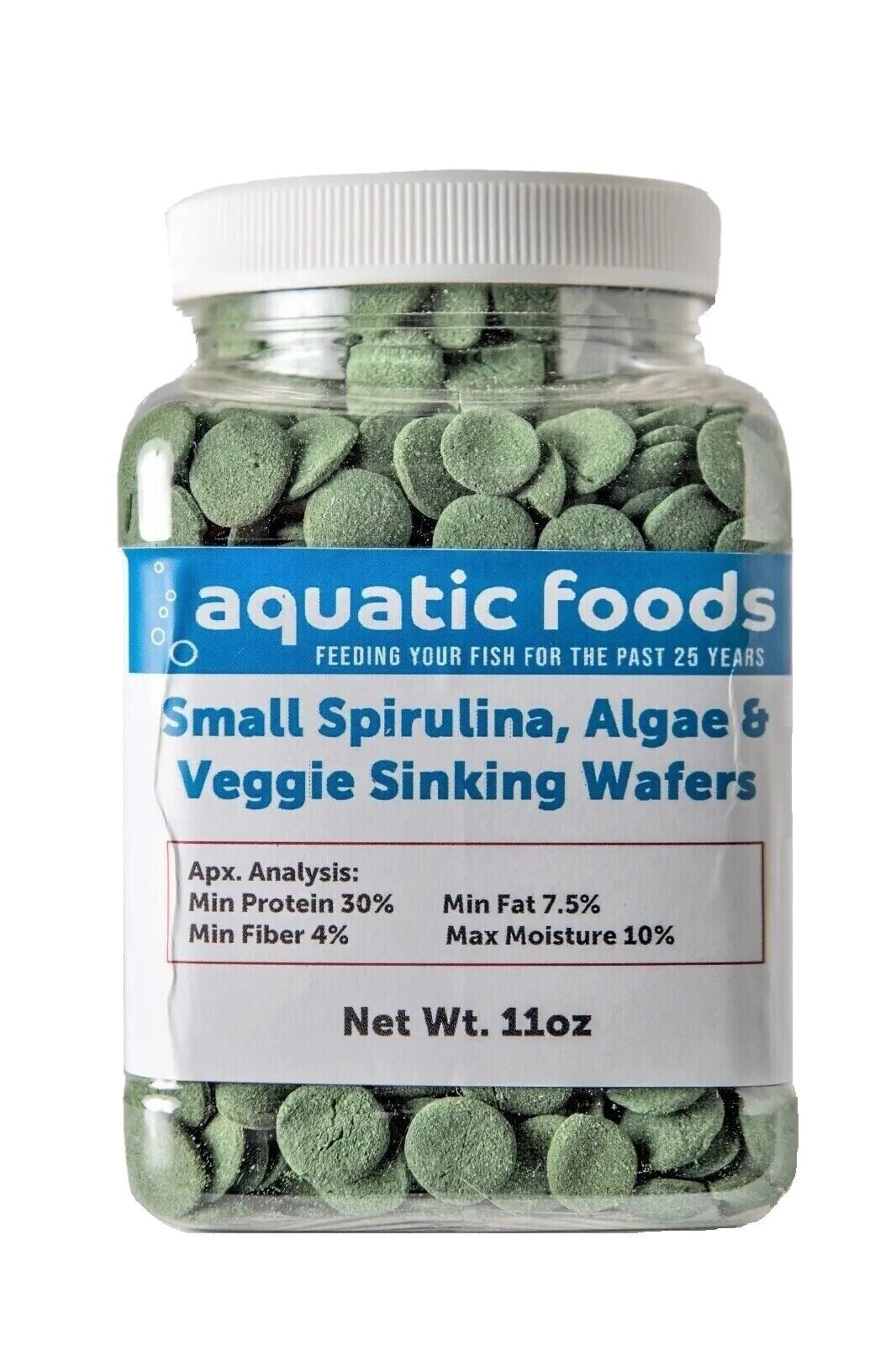 Spirulina, Algae & Veggie 1/2" Small Sinking Wafers for Bottom Fish