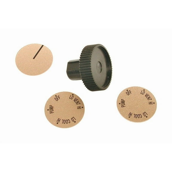 2 pc Dial Black Plastic Long Shaft Knob Kit