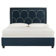 thumbnail image 2 of Safavieh Solania Glam Upholstered Bed Frame with Nail Head, 2 of 7