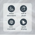thumbnail image 6 of Mainstays Performance Textured Bath Towel, 54" x 30", White, 6 of 8