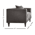 thumbnail image 2 of Sidonia Gray Velvet Chair W/Pillow, 2 of 7