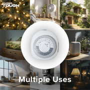 Hyper Tough Indoor Grounded Analog Timer with 3-Prong Outlet