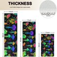 thumbnail image 4 of Rainbow Mushroom Neon Black Pattern Kitchen Rugs Sets Of 3,Kitchen Runner Rugs Non Skid Washable,Decorative Kitchen Floor Mats for Kitchen,Sink,Laundry,17"x30"+ 17"x47" + 17"x59", 4 of 6
