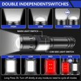 thumbnail image 4 of Linternas recargables de alto lúmenes y largo alcance, linterna de mano LED de haz alto de alta potencia de 100000 lúmenes, luz de flash USB ultrabrillante de largo alcance,, 4 of 5