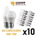 thumbnail image 2 of Bombilla LED para decoración del hogar, luz de vela G45, C37, E14, E27, 3W-7W, AC120V, AC220V, 3000K/4000K/6000K, 10 piezas, 2 of 4