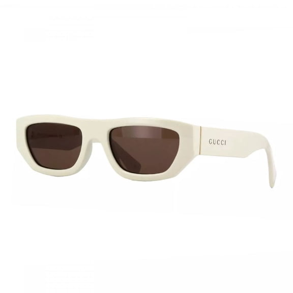 Gucci GG1134S 003 53mm Rectangle Sunglasses Men's Ivory